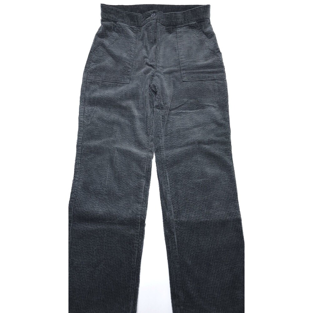 Humility Pants Womens Size 40 Green Corduroy High Rise 29 Inseam